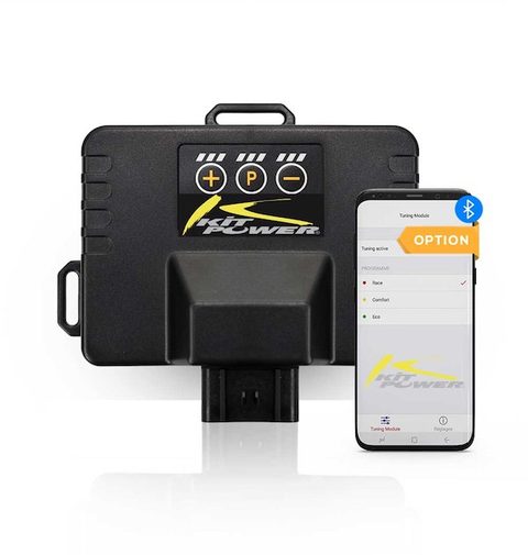 Boîtier Kitpower Performance avec son interface + P − et l’application smartphone en option