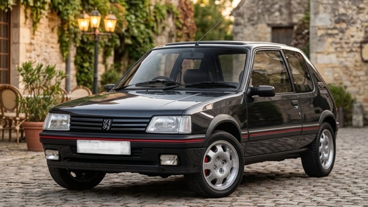 Peugeot 205 GTI 1.9 noire, une youngtimer française emblématique